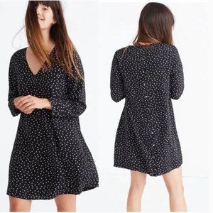 Madewell Star Silk Shift with Back Buttons Dress